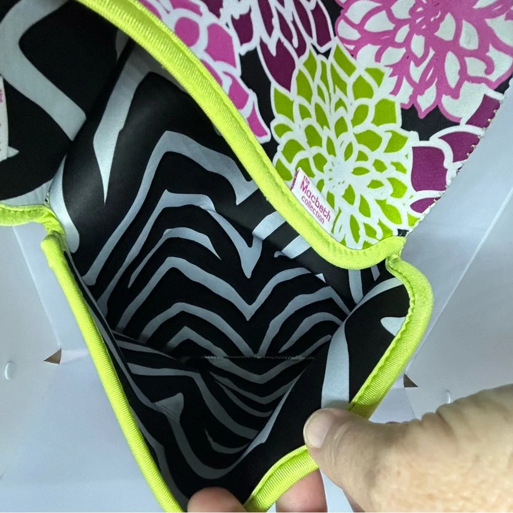 The MacBeth‎ Collection Zebra Floral Neoprene Reversable Laptop Sleeve